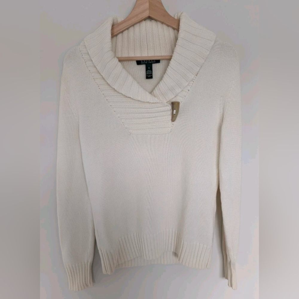 Ralph Lauren Cream Cowl Neck Sweater
